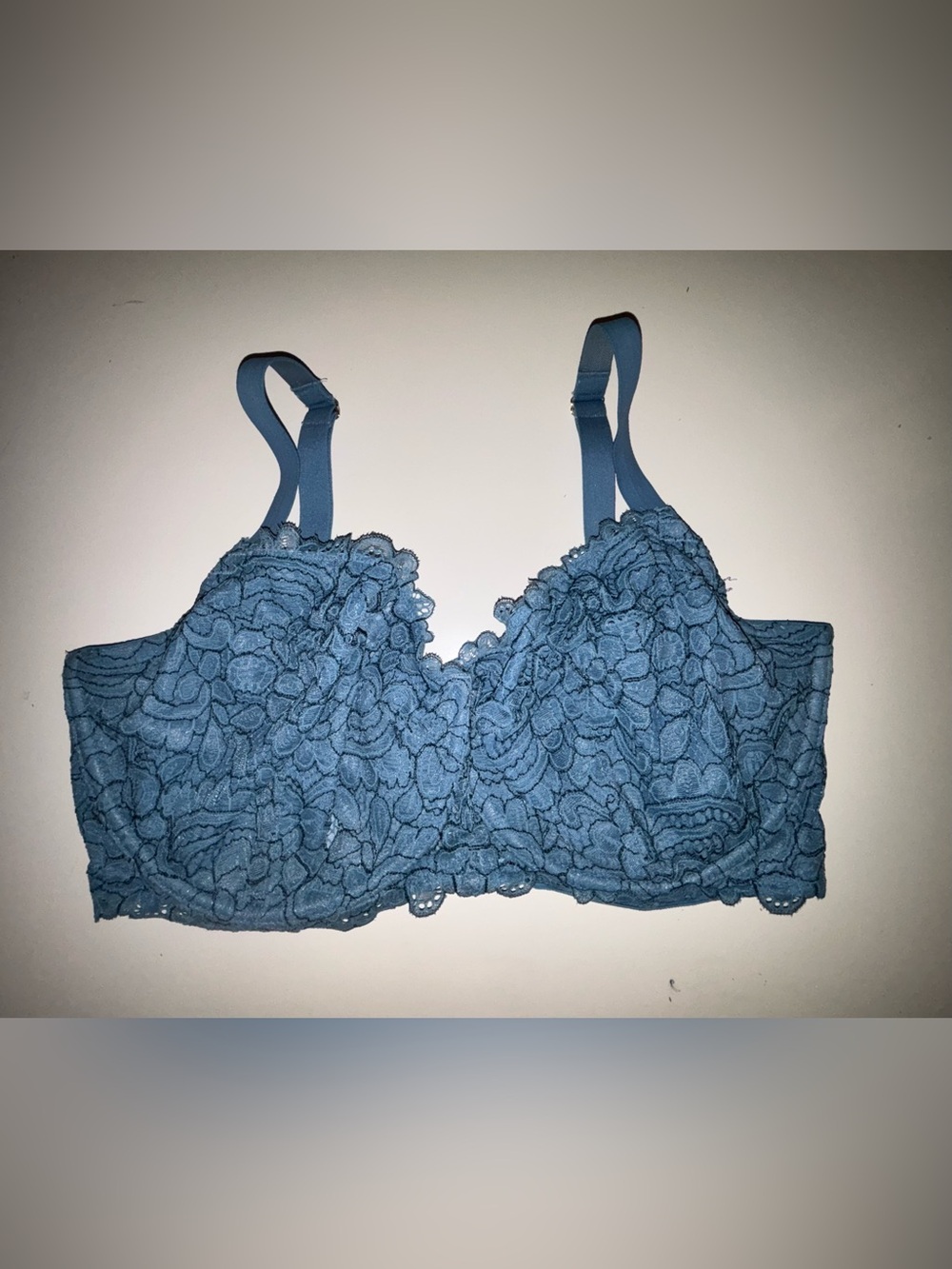 Soma Intimates Balconette Unlined Bra w/ Lace in Blue Size 36H NWOT